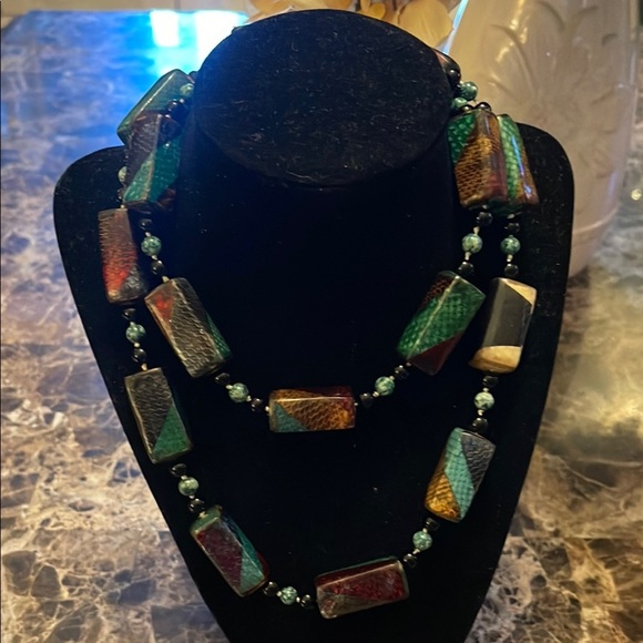 Multicolor Vintage Beaded Necklace - Picture 1 of 4